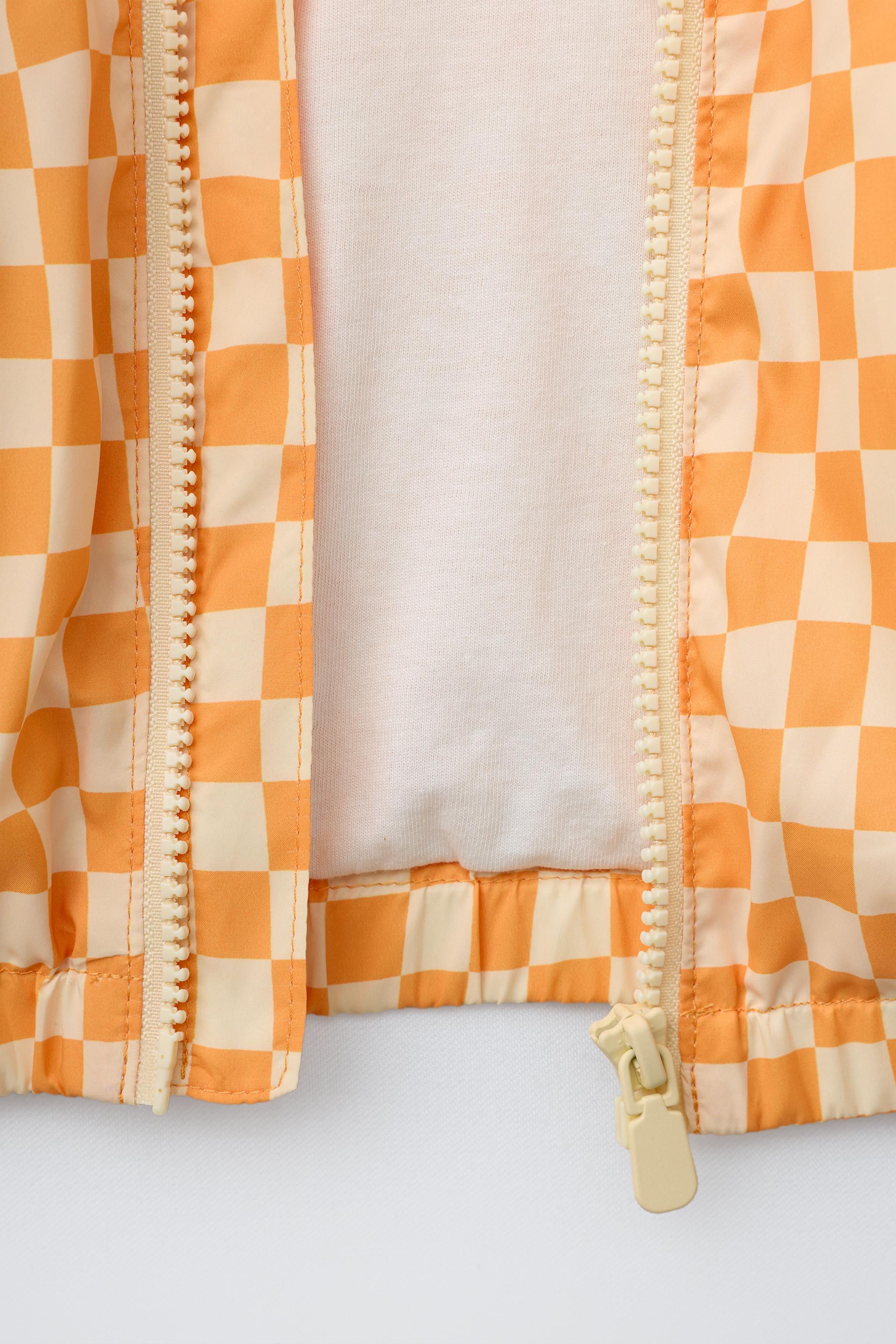 LIGHTWEIGHT CHECKERBOARD RAINCOAT